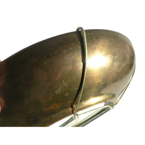 Plate Y.T. Porcelainwares Hand-Painted Botanicals Brass Encased Back Hong Kong 8 - Picture 4 of 10